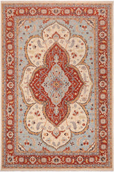 handmade Traditional Kafkaz Beige Rust Hand Knotted RECTANGLE 100% WOOL area rug 10 x 14